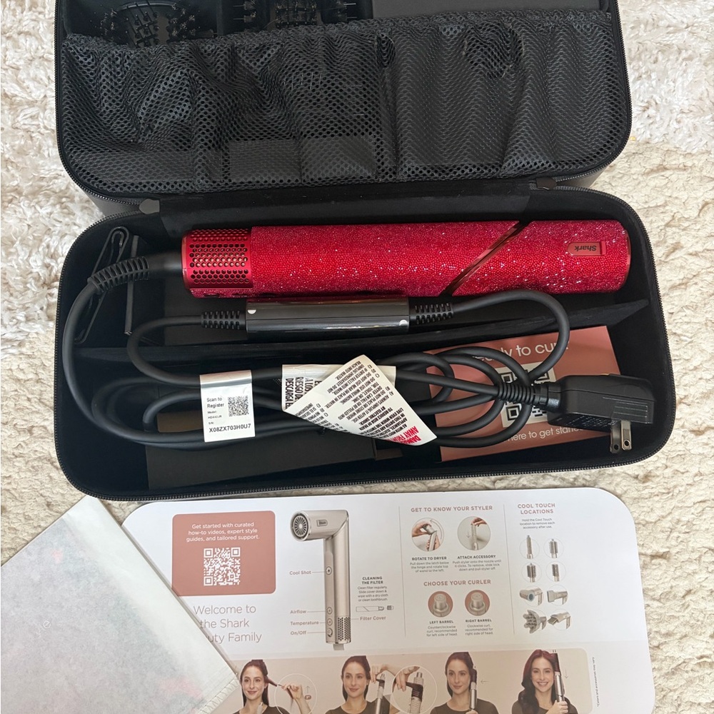 Red Glitter Hair Styling Set - Picture 5 of 5